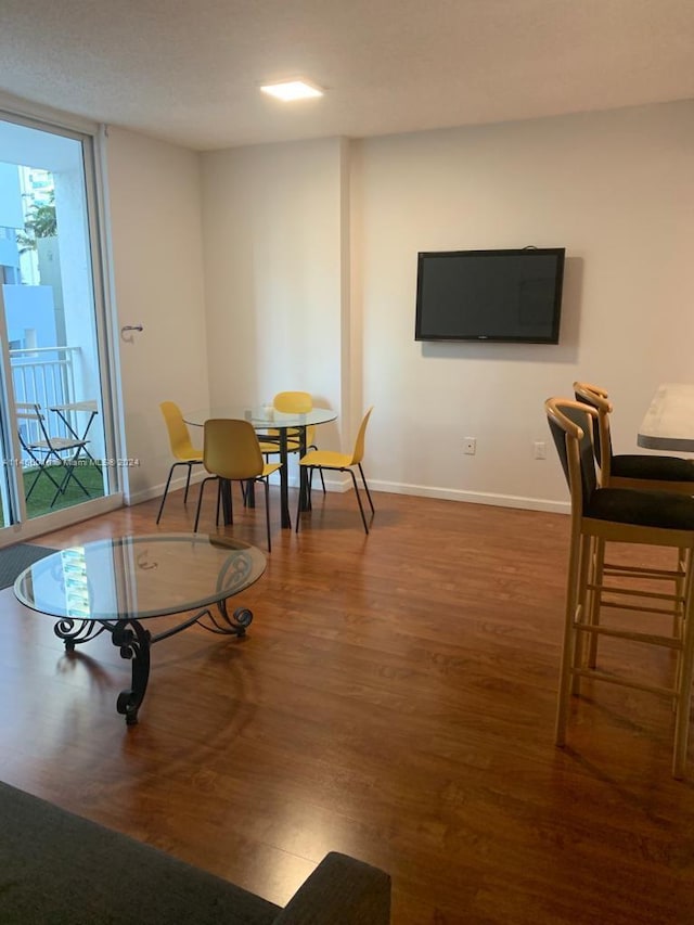 dining room featuring wood-type flooring