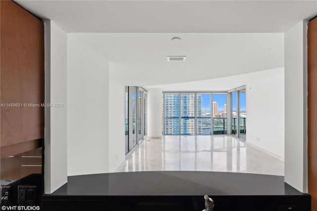 view of unfurnished dining area