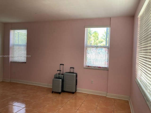 view of tiled spare room