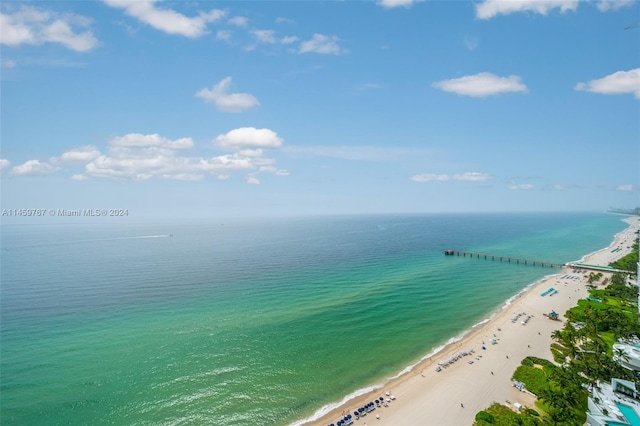 water view with a view of the beach