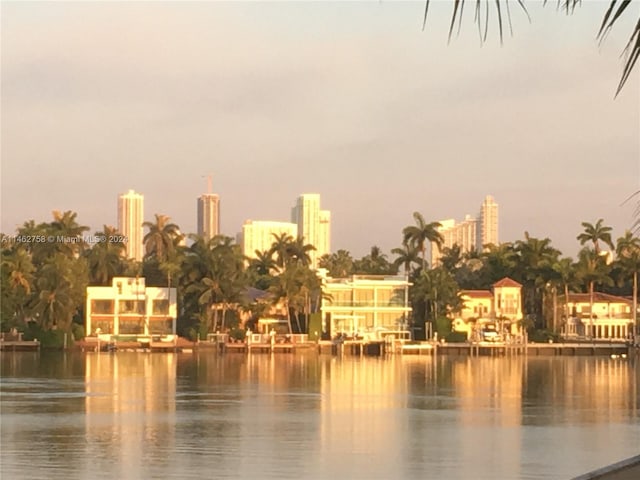 view of city with a water view