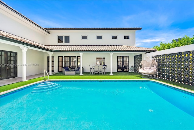 exterior space with a patio area and french doors