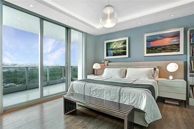 bedroom featuring wood-type flooring