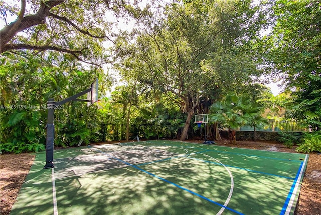 view of basketball court