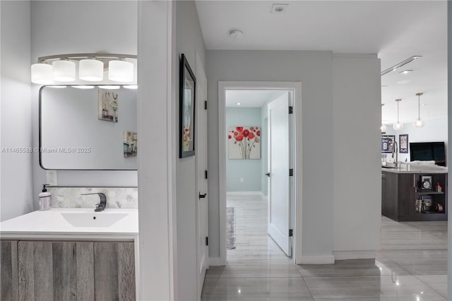 bathroom with vanity