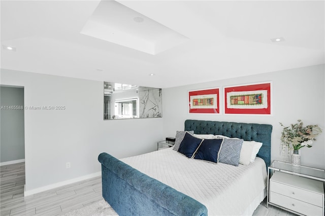 bedroom featuring light wood-type flooring