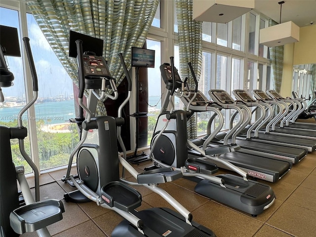 view of exercise room