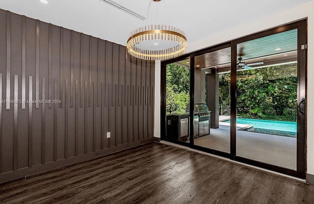 entryway featuring dark wood-type flooring