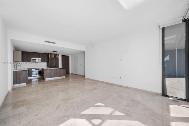 view of tiled living room