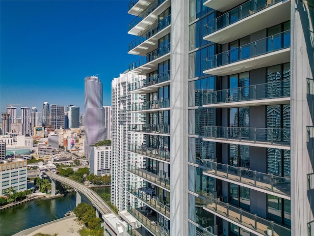 exterior space featuring a water view