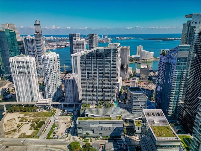 view of city featuring a water view