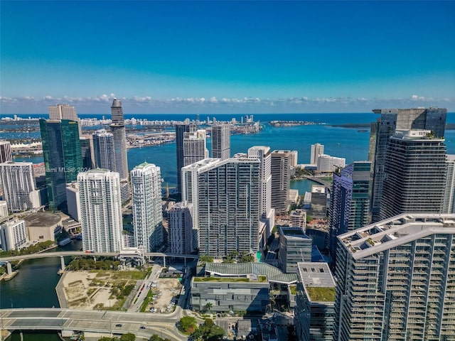 view of city featuring a water view