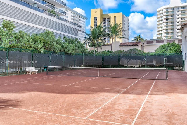 view of tennis court