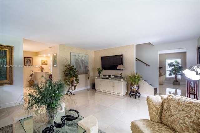 19720 SW 242nd Ter, Homestead, FL 33031 - living room featuring light tile flooring