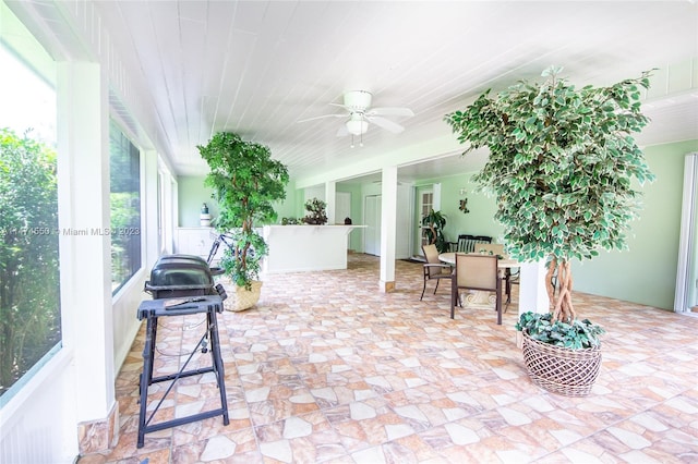 19720 SW 242nd Ter, Homestead, FL 33031 - view of terrace featuring ceiling fan