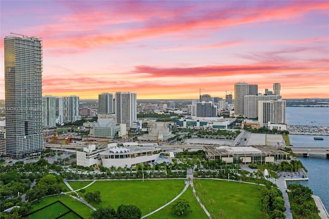 view of city featuring a water view