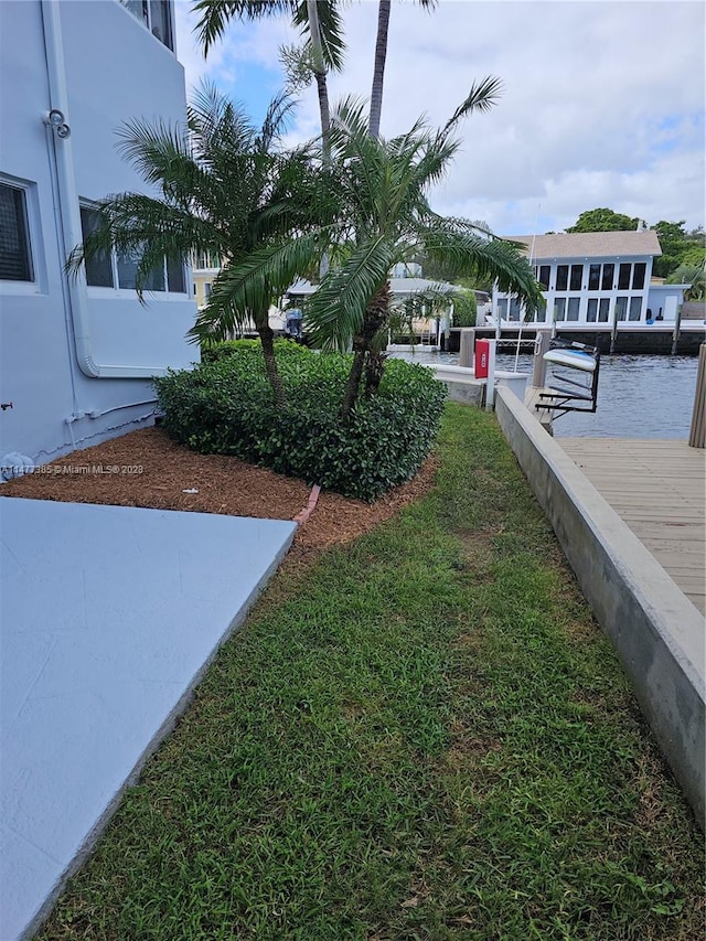 exterior space featuring a boat dock