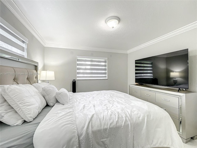 bedroom featuring ornamental molding