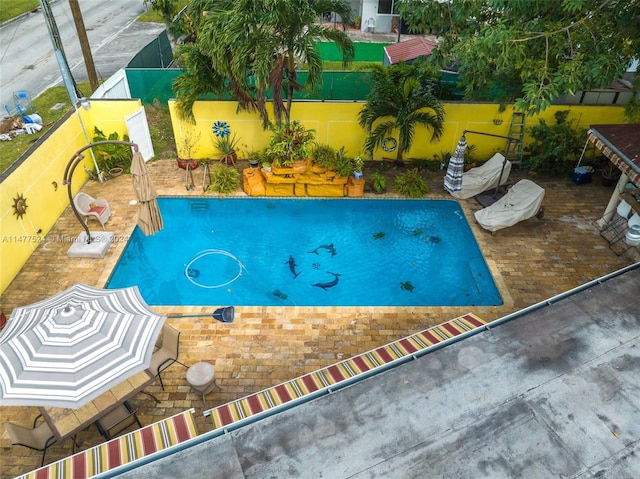 view of pool with a patio area