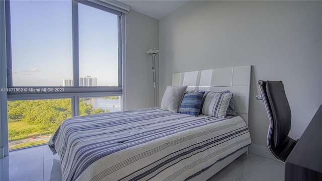 view of tiled bedroom