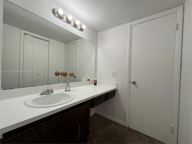 bathroom with oversized vanity