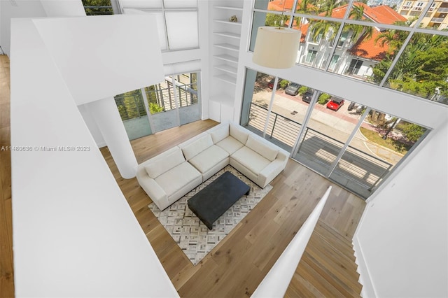 interior space featuring light hardwood / wood-style floors