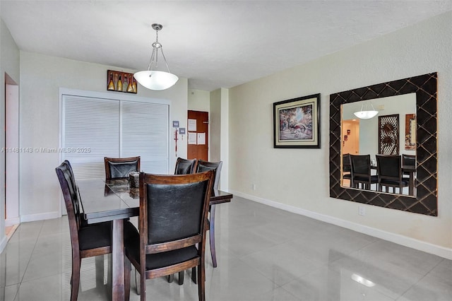 view of tiled dining area