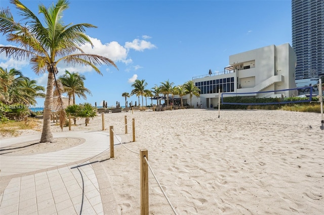 view of community featuring volleyball court