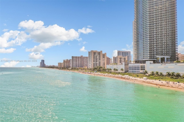 water view with a beach view