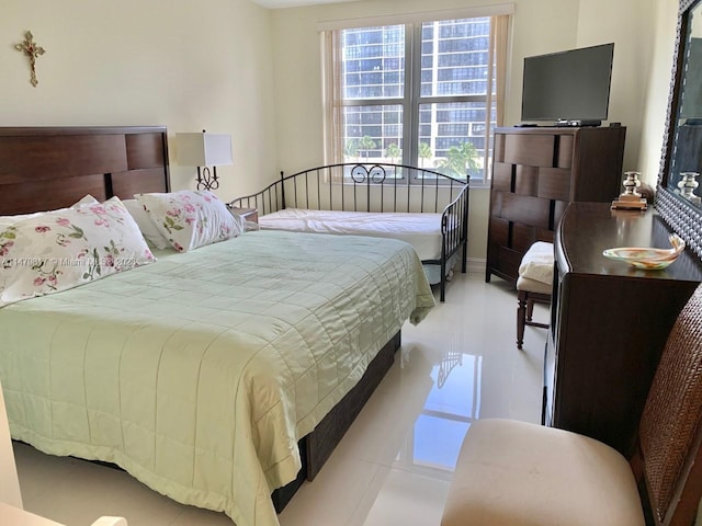 view of tiled bedroom