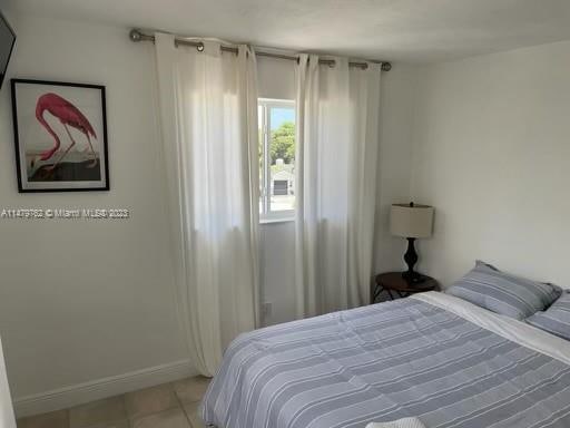 view of tiled bedroom