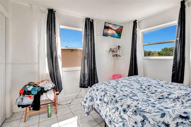 view of tiled bedroom