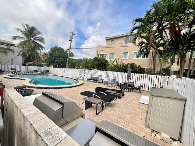 view of pool with a patio