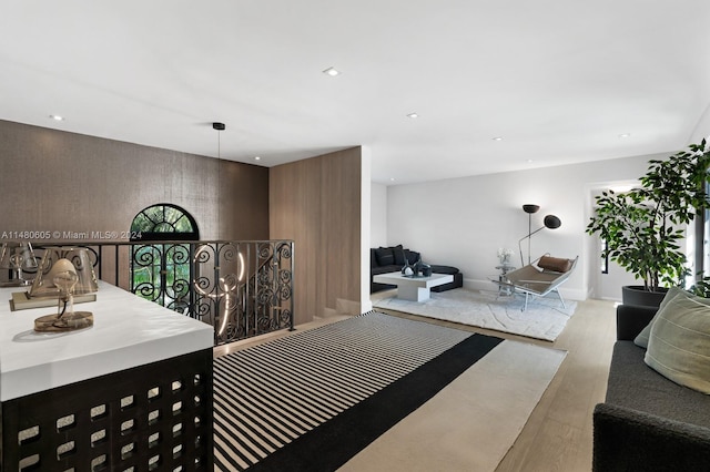 interior space featuring wood-type flooring