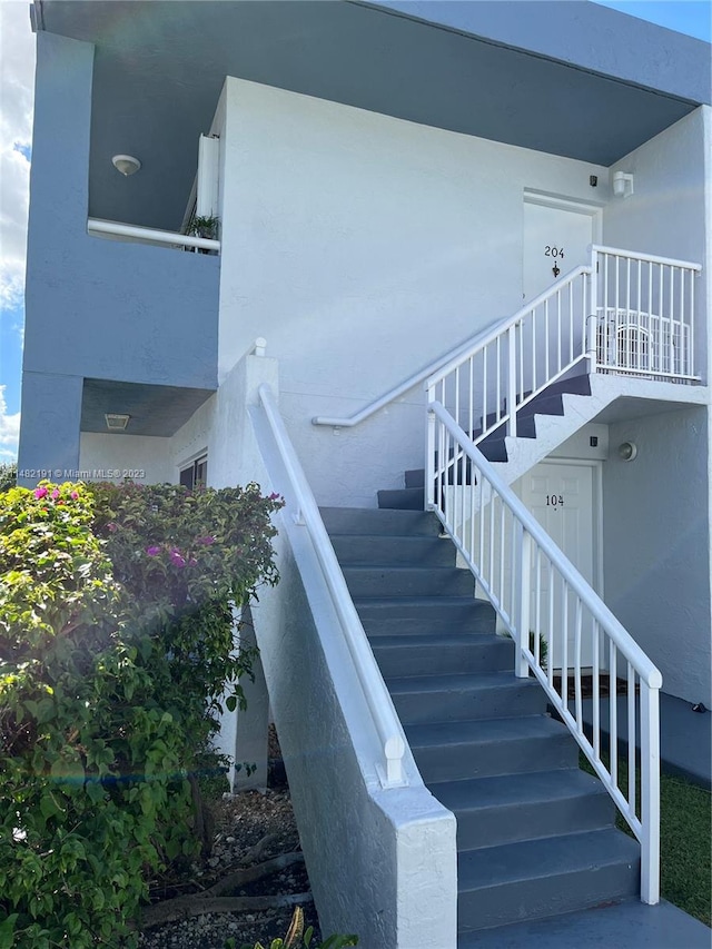 view of stairway