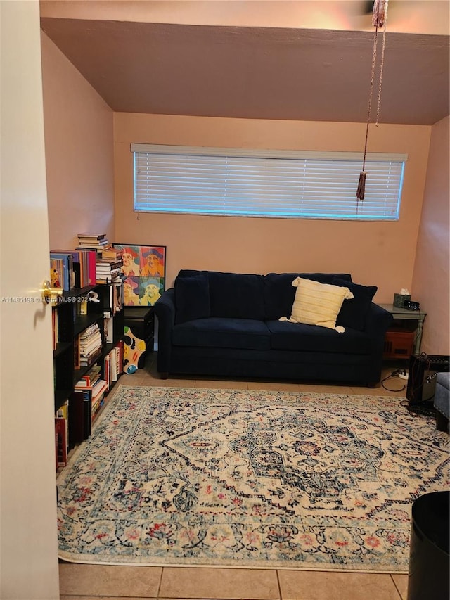 view of tiled living room