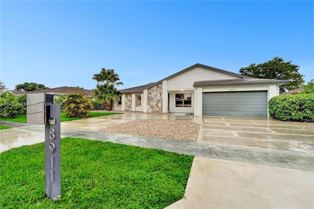 ranch-style house with a garage