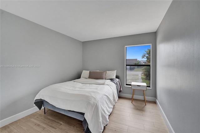 bedroom featuring light hardwood / wood-style flooring