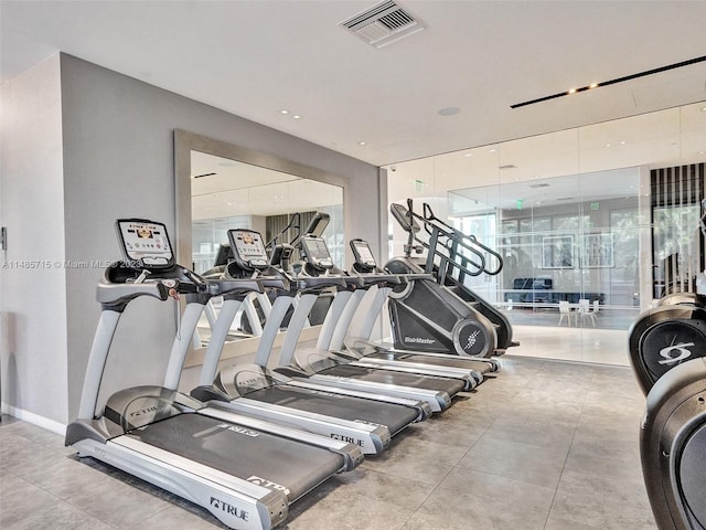 view of exercise room