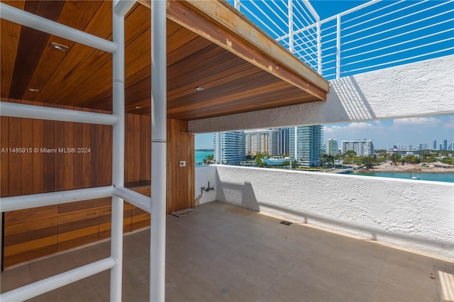 view of patio / terrace featuring a balcony