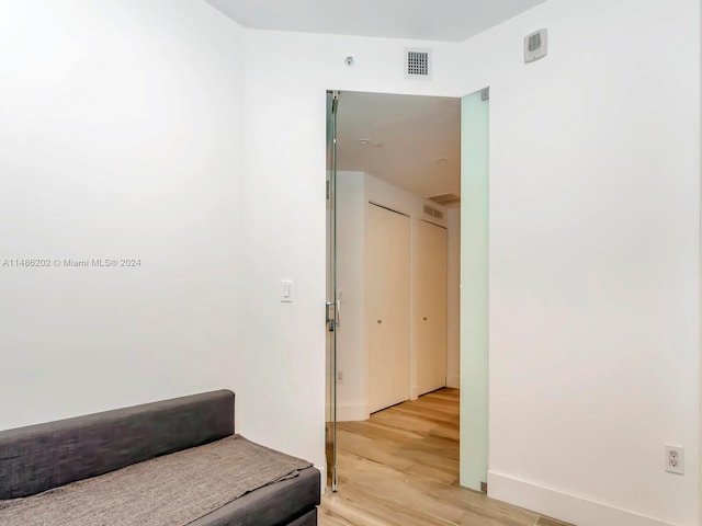 interior space featuring light hardwood / wood-style floors