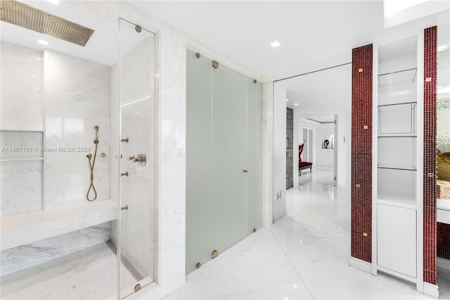 bathroom with walk in shower