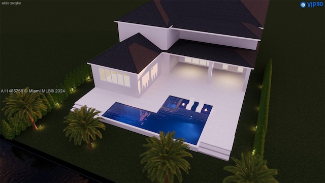 10455 SW 57th Ct, Cooper City, FL 33328 - view of aerial view at night