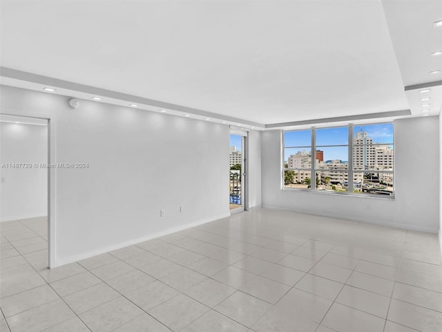 view of tiled spare room