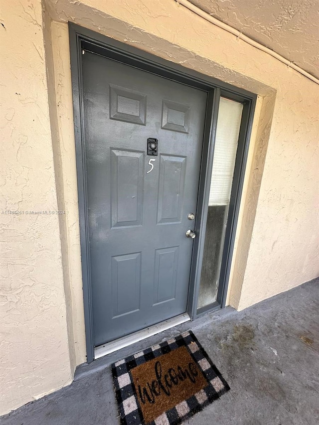 view of doorway to property