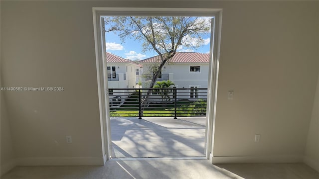 view of doorway to outside