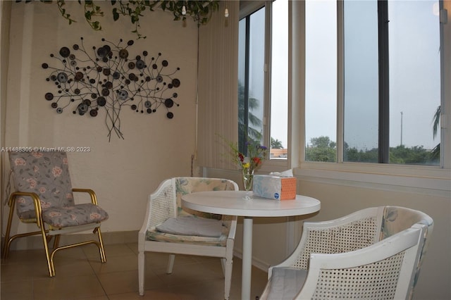 dining room featuring tile floors