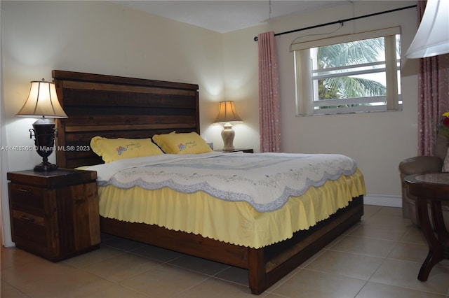 view of tiled bedroom