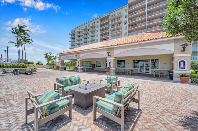 view of patio / terrace with an outdoor living space