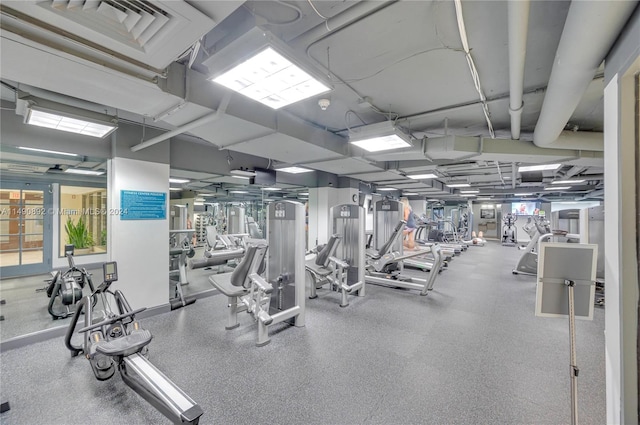 view of exercise room